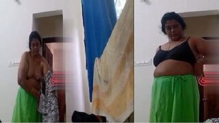 Tamil aunty dress change leaked hidden cam mms