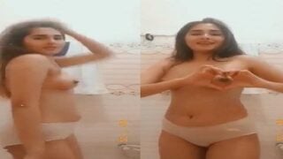 Topless college girl nanga nach hot Indian mms