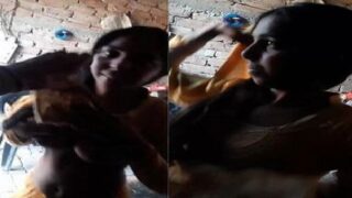 Dehati Bihari saali ki boobs show Indian mms leaked