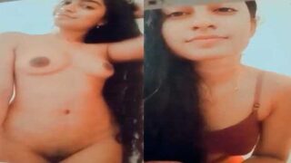 Hawas se bhari girl ki sexual teasing nude hokar