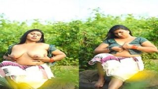 Mallu model ki topless big boobs show khule me nangi