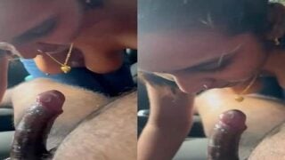 Kannada wife ki blowjob sex lover ko car mein