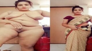 Randi wife saree strip karke big boobs dikhayi