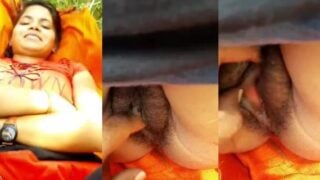 Village girlfriend ki chut dikhayi khet me lover sath sex mms